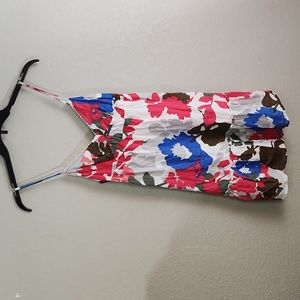 American Eagle outfitters sundress size 6 flowers pink white blue